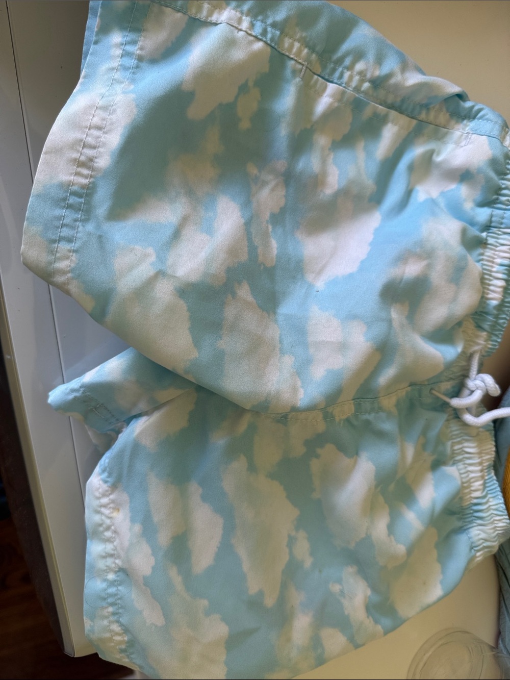Stella Cove Light Blue and White Cloud Swim Trunks